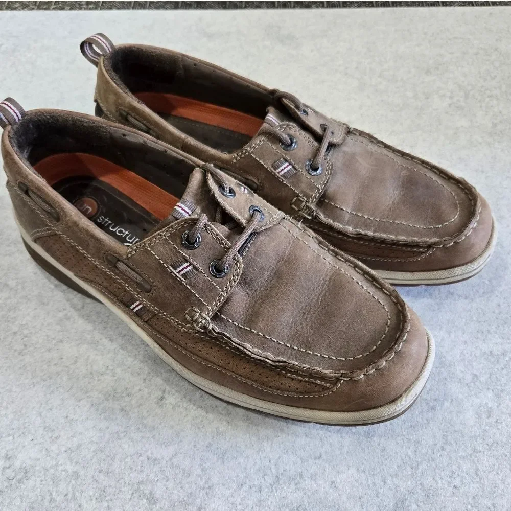 🐢 Clarks UnStructured Clark's Annapolis Boat Shoes Size 9W